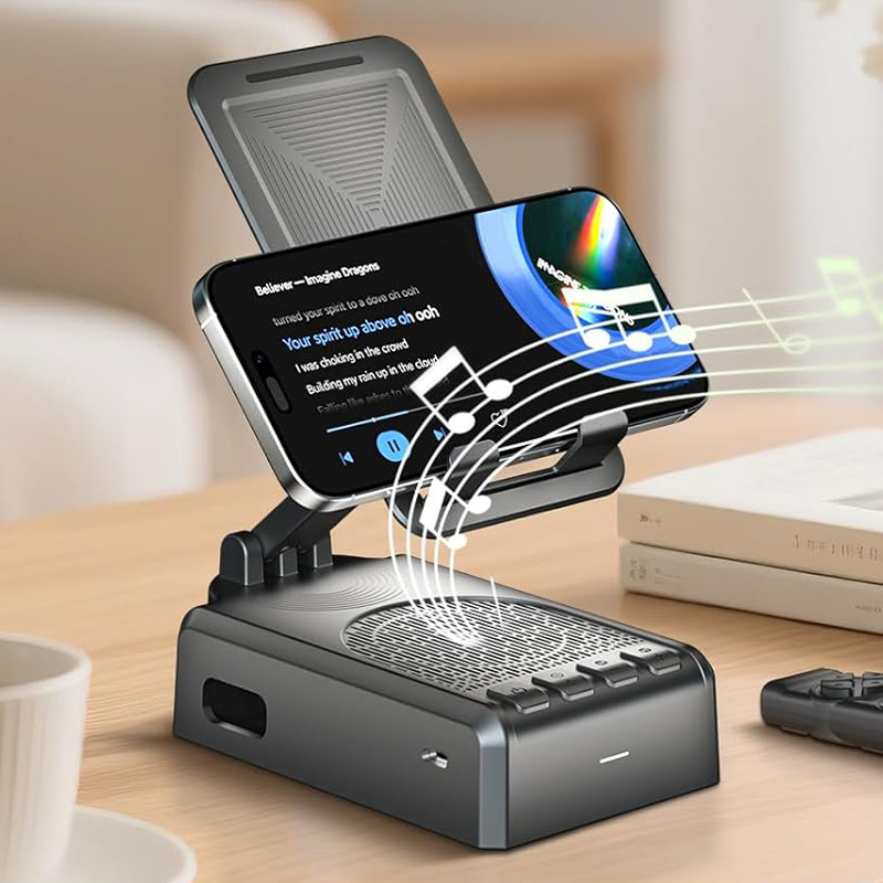 Foldable bluetooth speaker charger with remote control