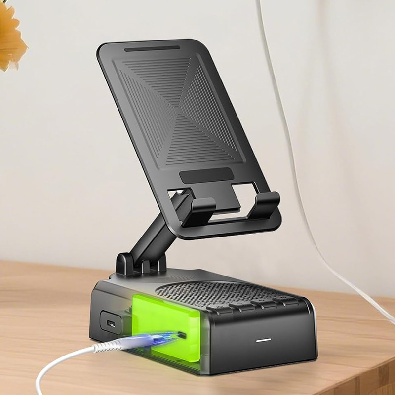 Foldable bluetooth speaker charger with remote control
