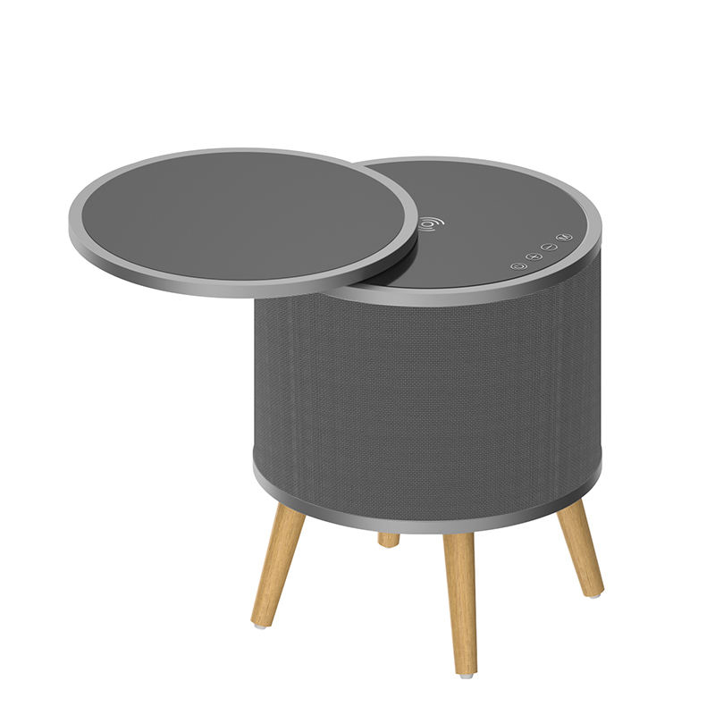 360 degree rotating coffee table bluetooth speaker charger