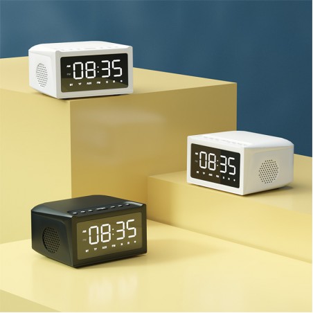 LED display time wireless bluetooth speaker charger