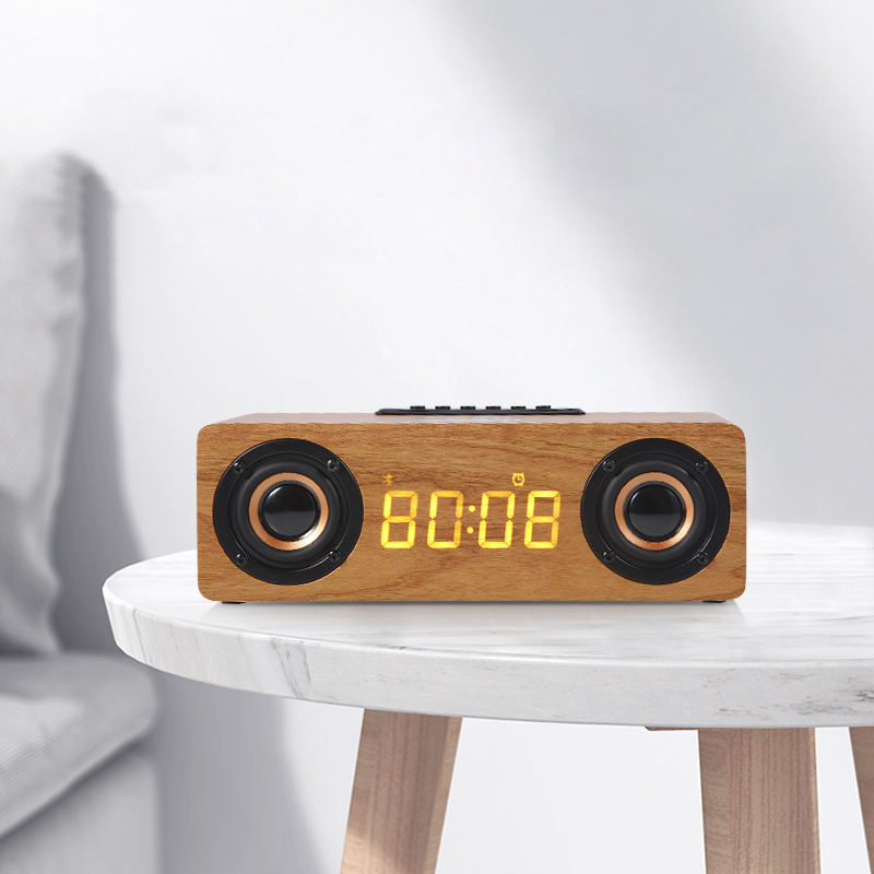 Wooden multi-function bluetooth speaker charger