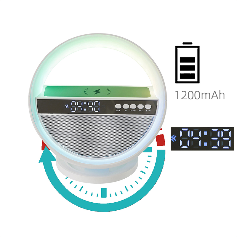 Digital alarm clock wireless bluetooth speaker charger