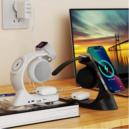 3-In-1 fast wireless bluetooth speaker charger