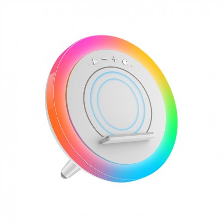Wireless color changing bluetooth speaker charger