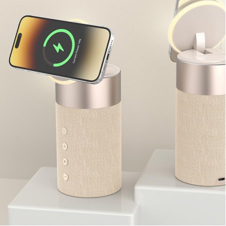 Simple foldable 2 in 1 Bluetooth speaker charger