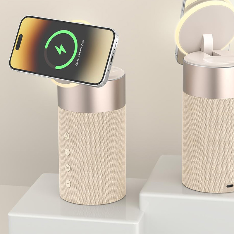 Simple foldable 2 in 1 Bluetooth speaker charger