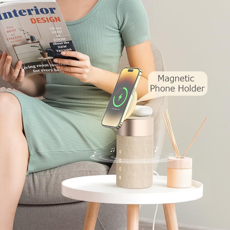 Simple foldable 2 in 1 Bluetooth speaker charger