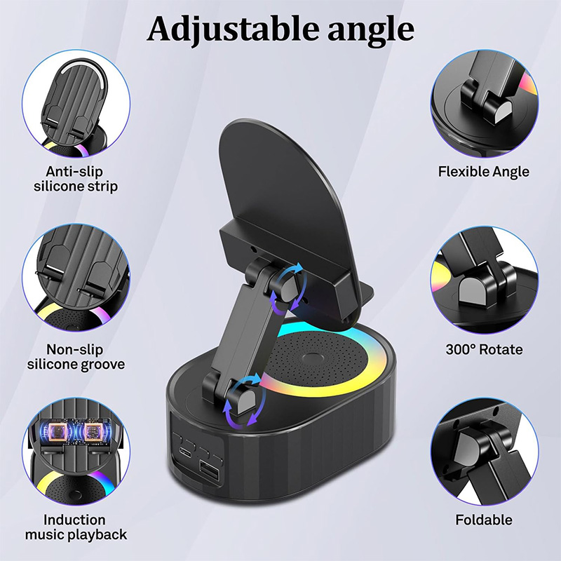 Wireless induction audio bluetooth speaker charger
