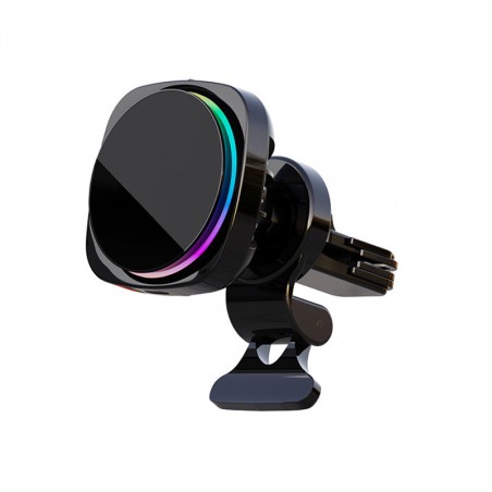 Magnetic wireless car charger with RGB light