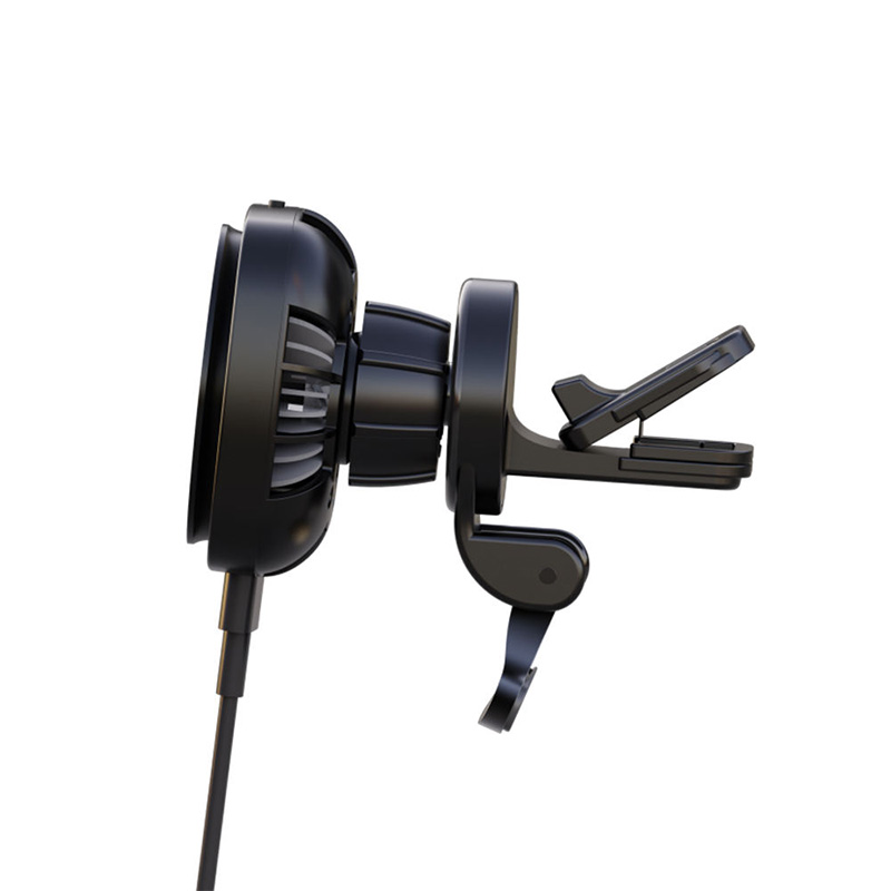Magnetic wireless car charger with RGB light