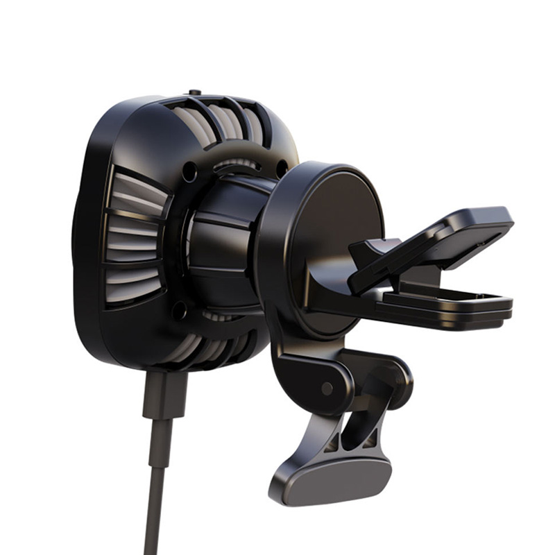 Magnetic wireless car charger with RGB light