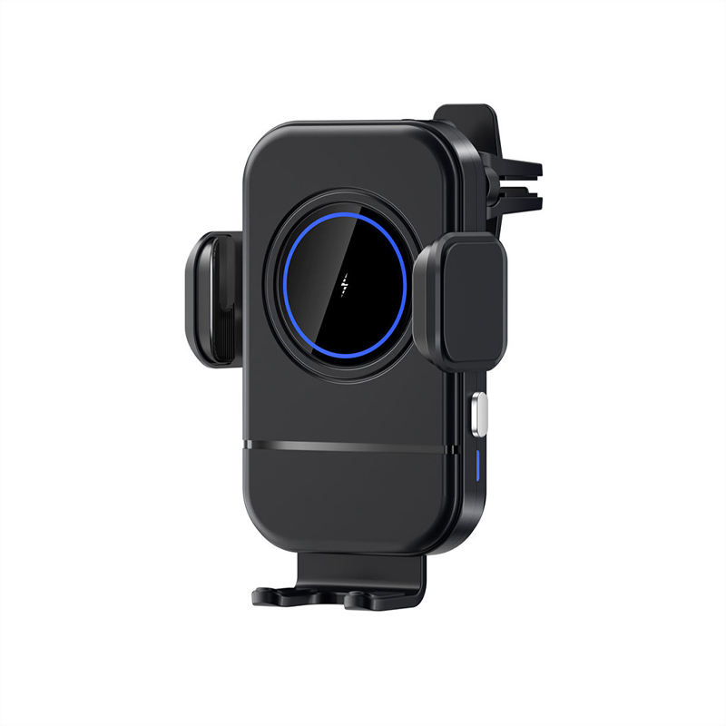 Push-button electric opening and closing wireless car charger