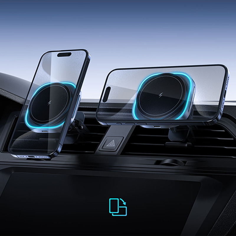 Fast magnetic air outlet wireless car charger