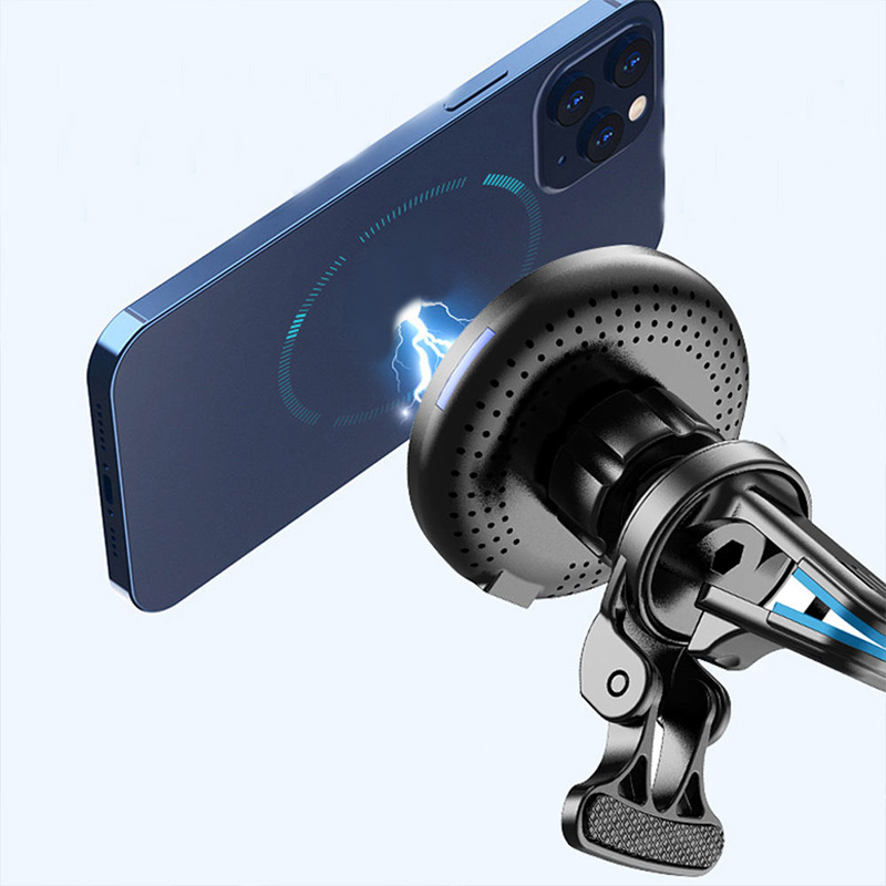 Black magnetic fast charging car charger