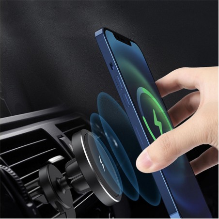 Black magnetic fast charging car charger