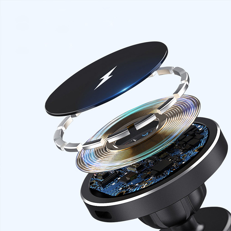 Black magnetic fast charging car charger