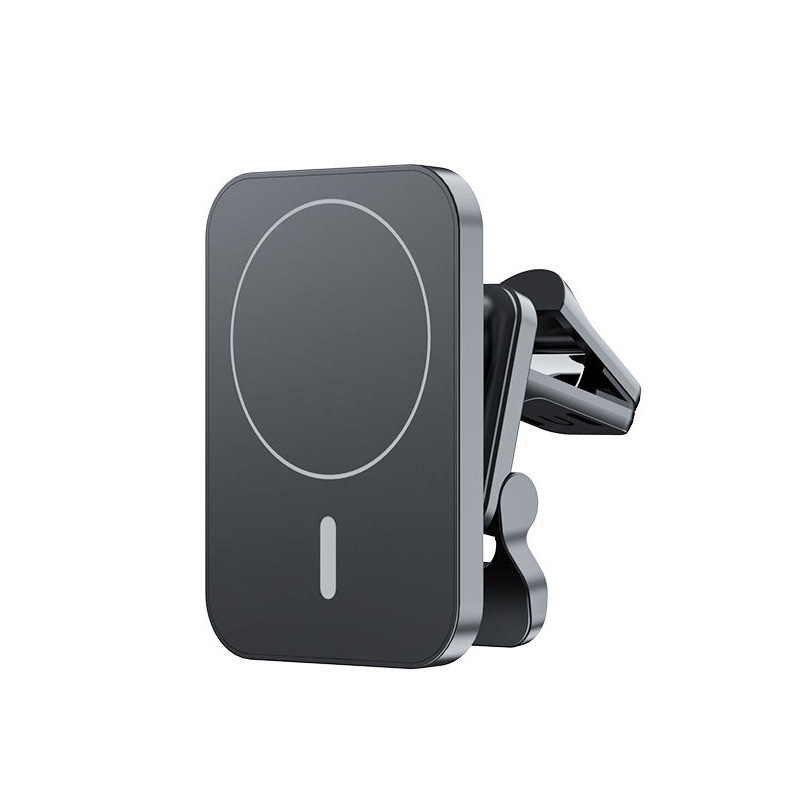 Magnetic wireless air outlet car charger
