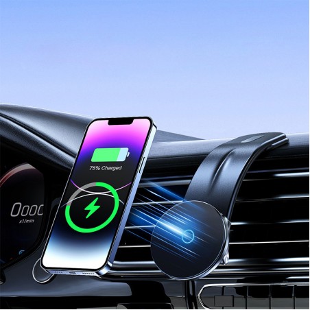 Bendable metal arm fast charging car charger
