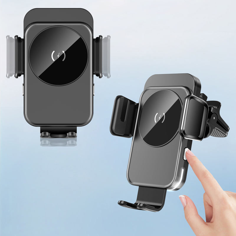 Black fast charging automatic induction car charger