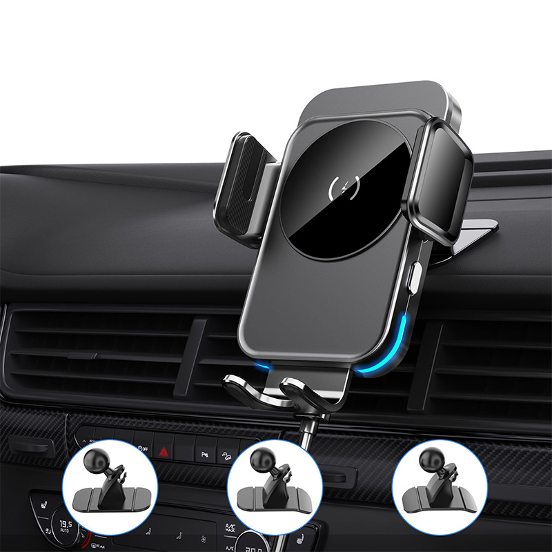 Black fast charging automatic induction car charger