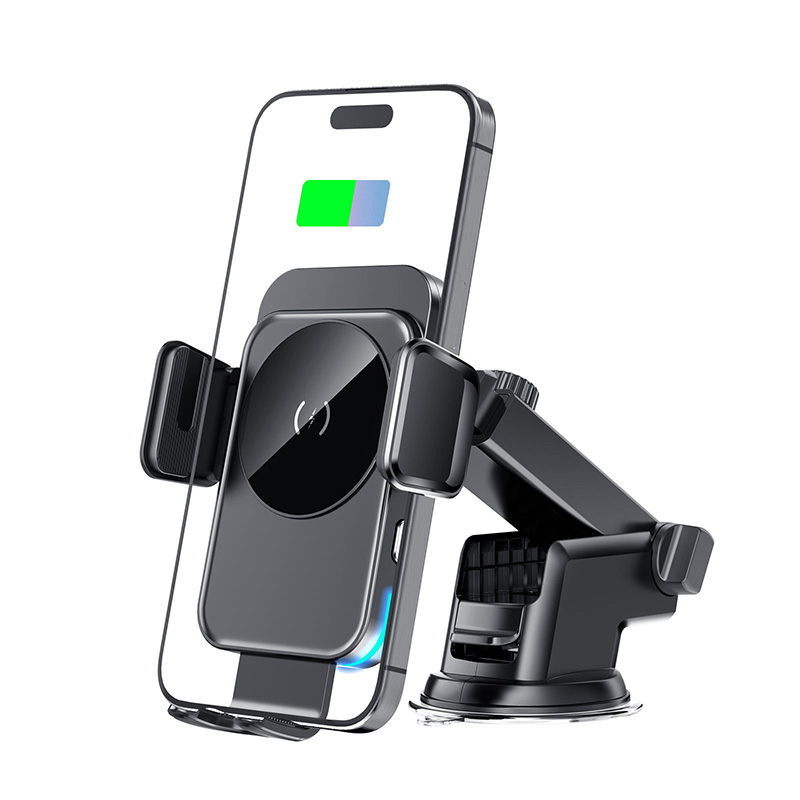 Black fast charging automatic induction car charger