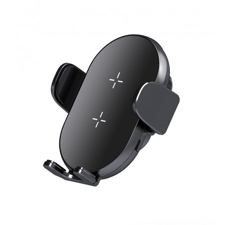 Dual coil wireless air vent clip car charger