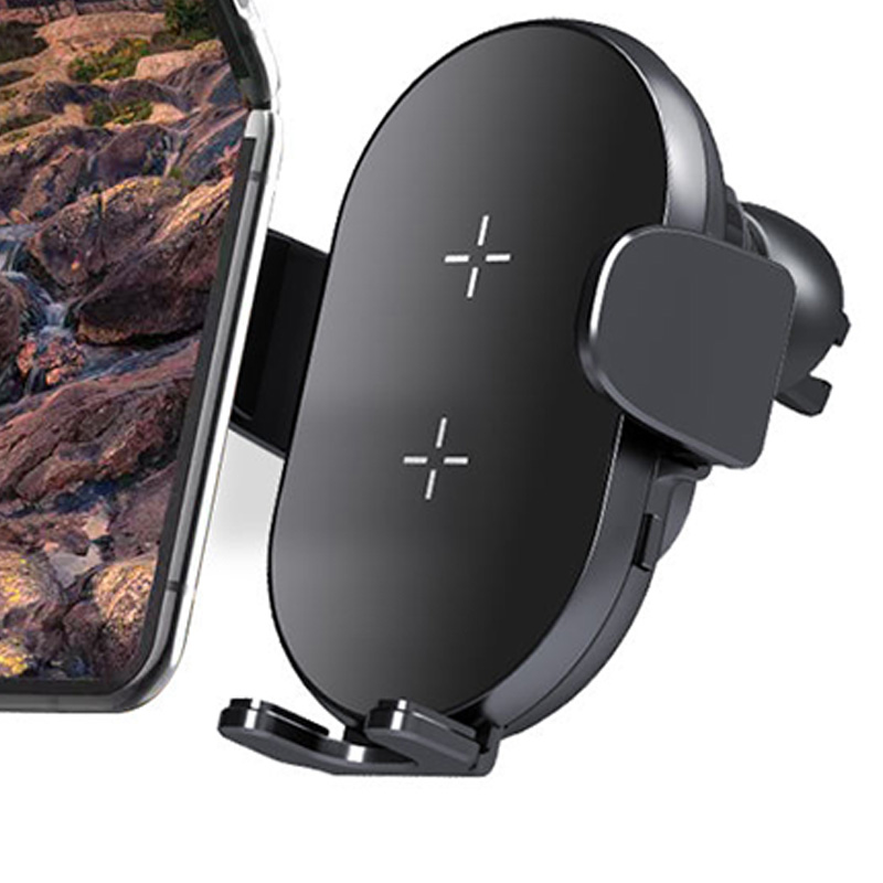 Dual coil wireless air vent clip car charger
