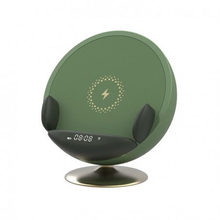 Green bluetooth speaker multi-function wireless charger