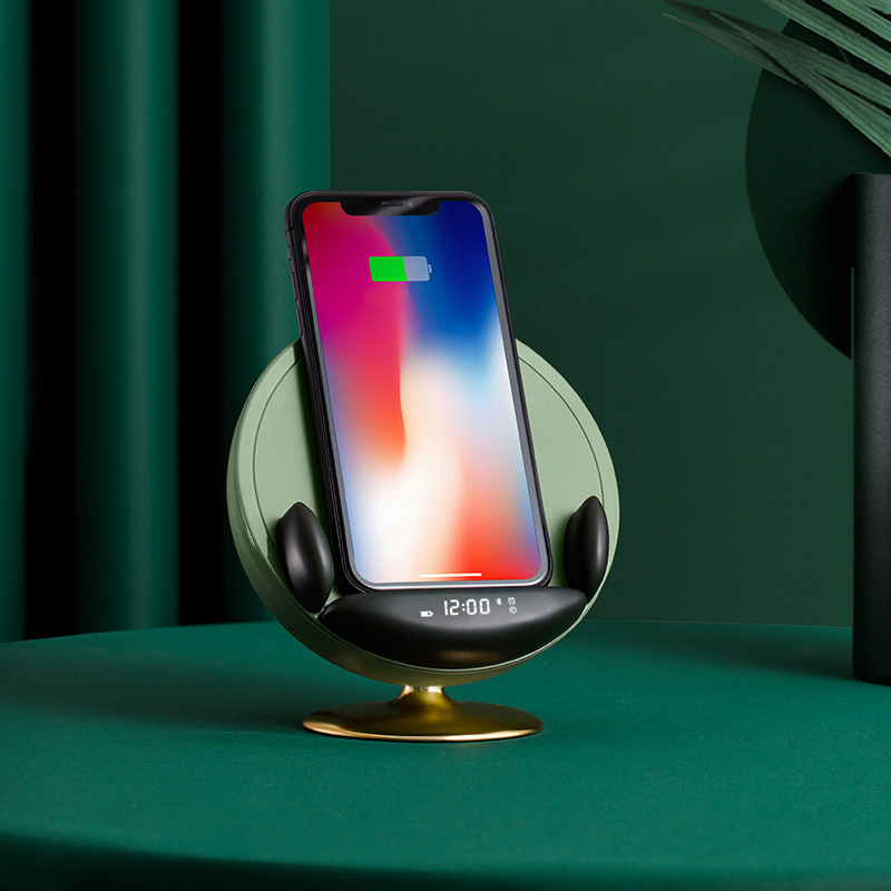 Green bluetooth speaker multi-function wireless charger
