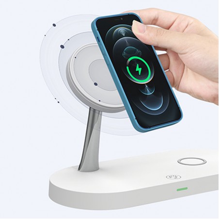 Smart multifunctional wireless charger with night light