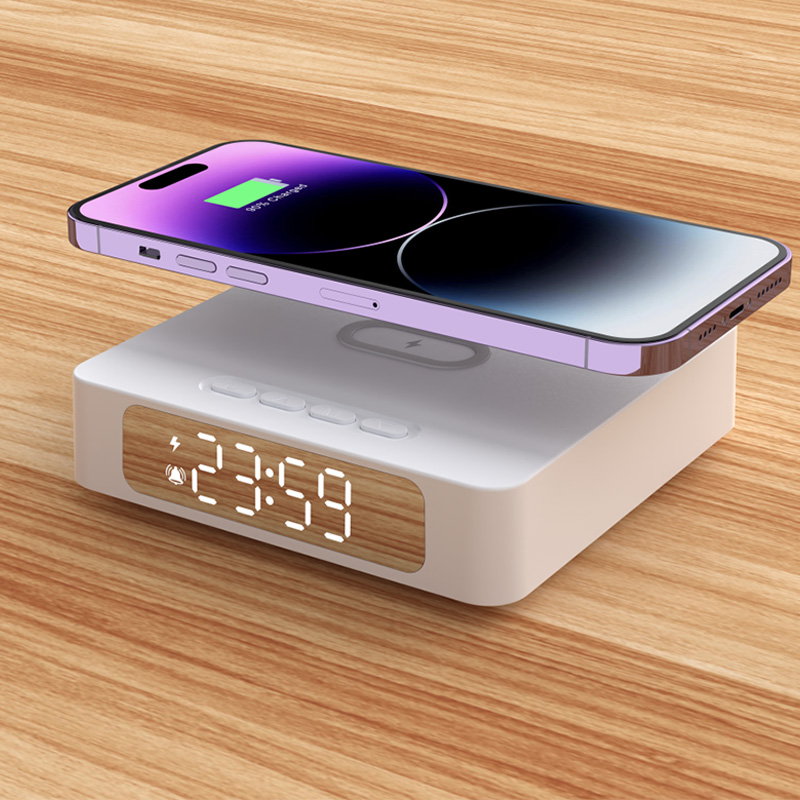 Bedside digital clock multifunctional wireless charger