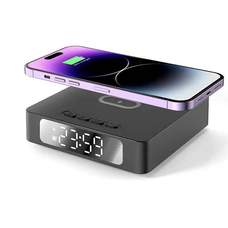Bedside digital clock multifunctional wireless charger