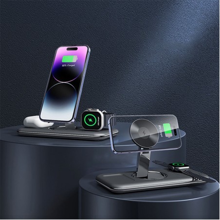 Foldable 3 in 1 multifunctional wireless charger
