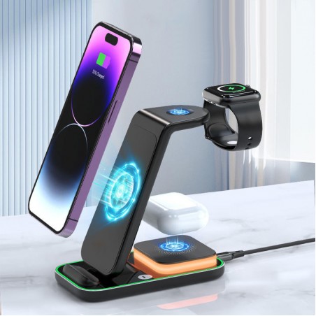 3-in-1 magnetic multifunctional wireless charger