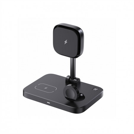 Black foldable magnetic multifunctional wireless charger