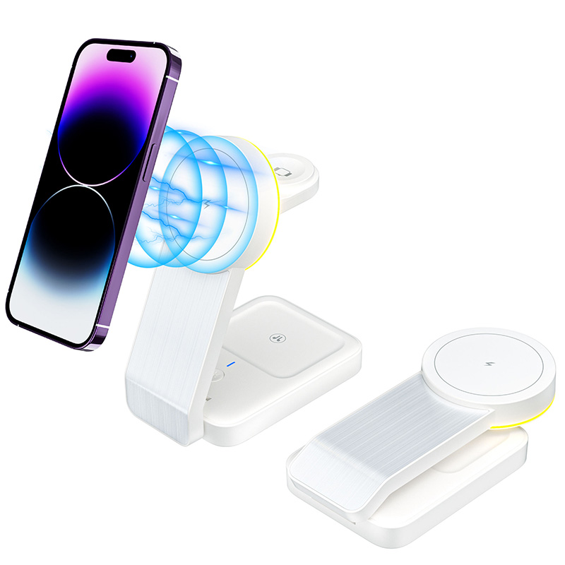 3 in 1 foldable magnetic portable charger