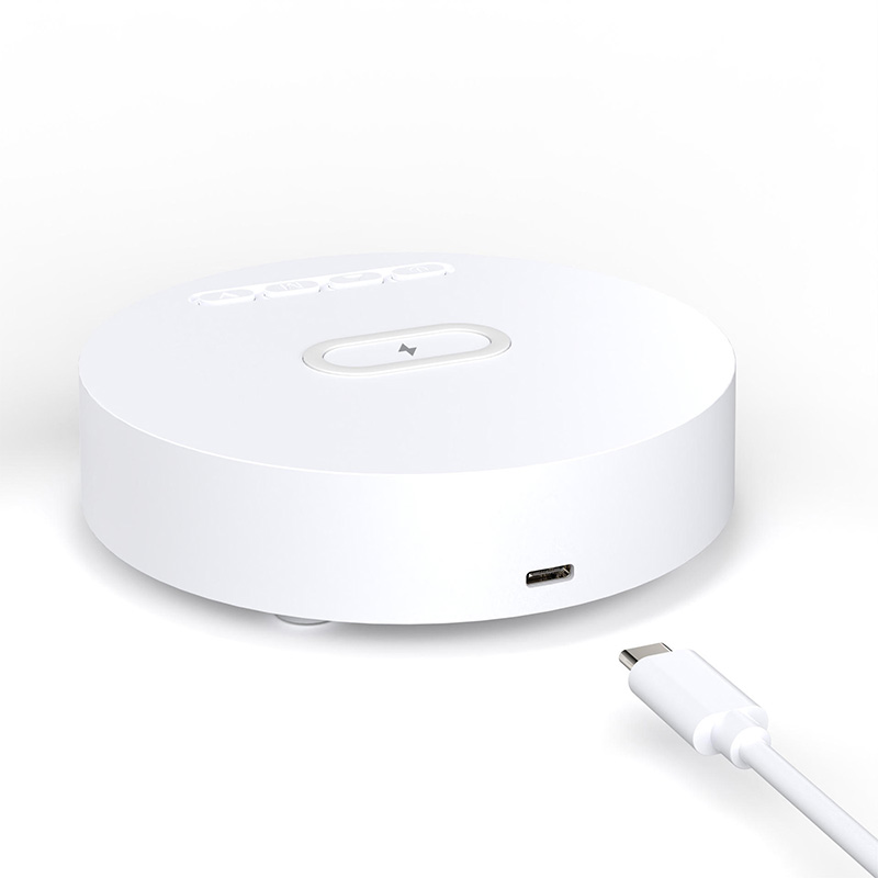 Desktop round clock wireless portable charger
