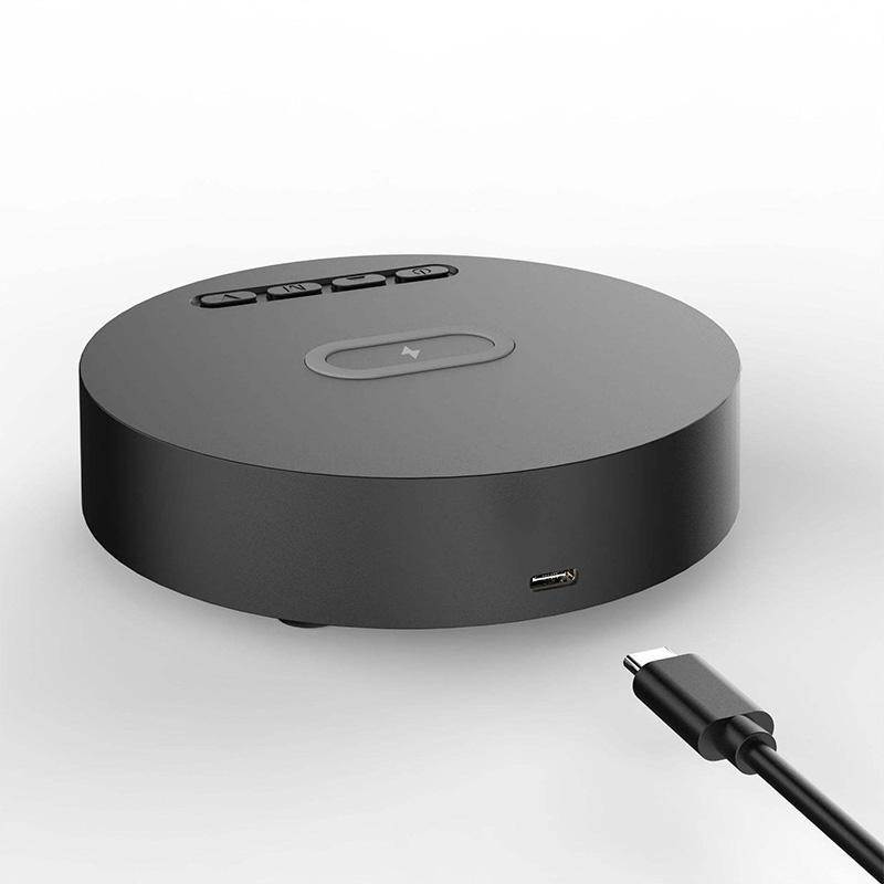 Desktop round clock wireless portable charger