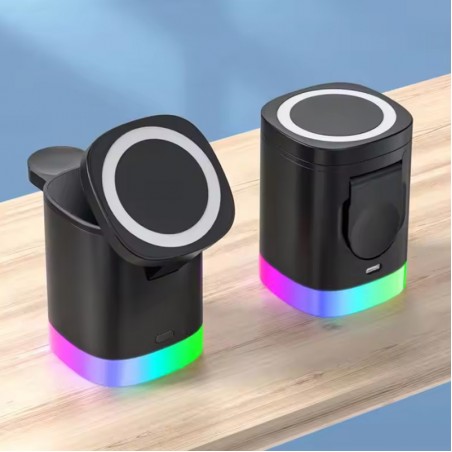 Foldable magnetic wireless portable charger