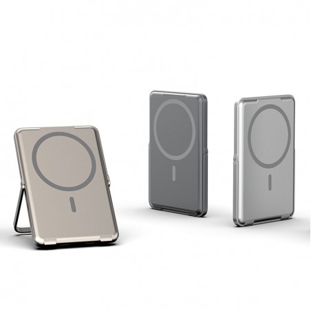 Aluminum alloy ultra-thin magnetic portable charger