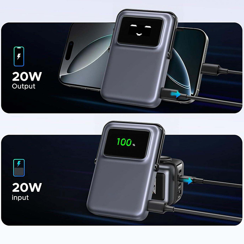 Cool robot design large capacity portable charger