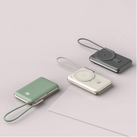 Foldable stand magnetic portable charger