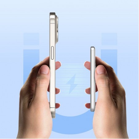 Gray ultra-thin magnetic portable charger