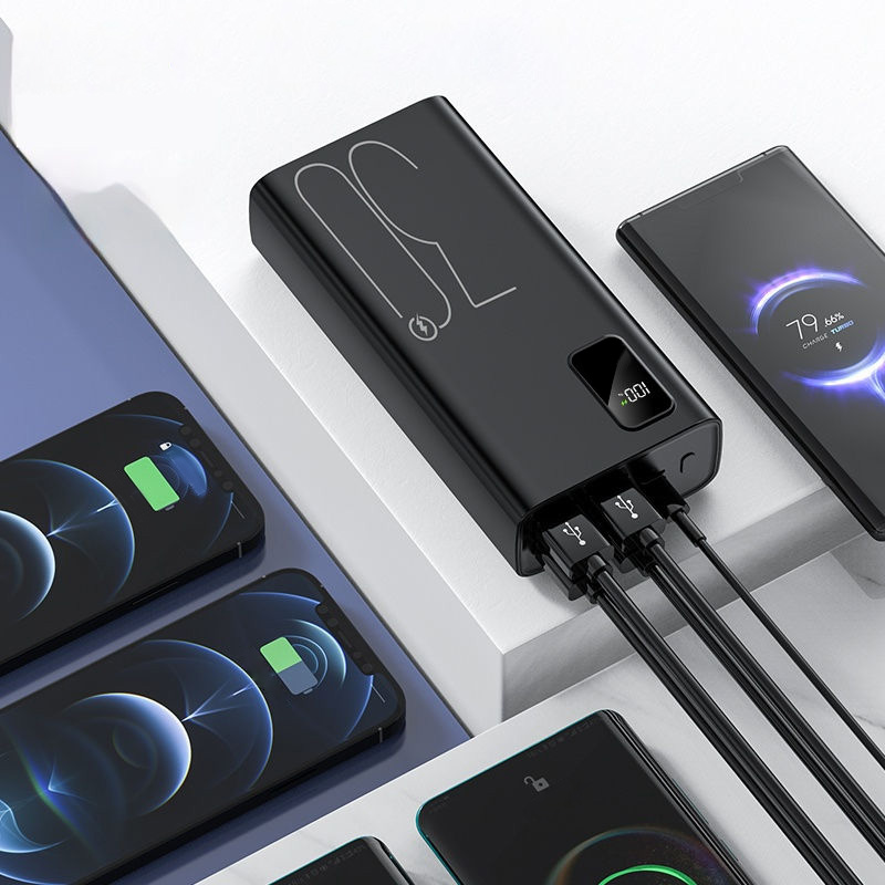 High capacity digital display portable charger