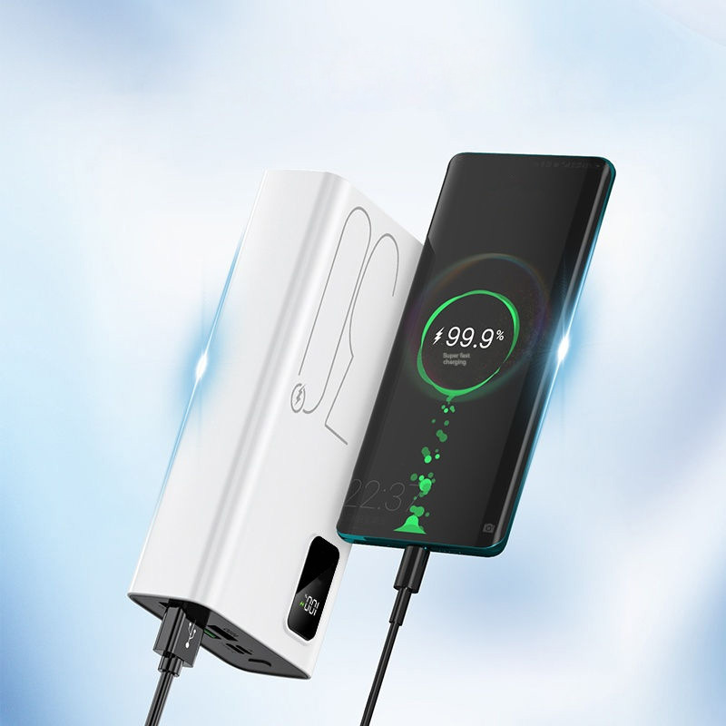 High capacity digital display portable charger