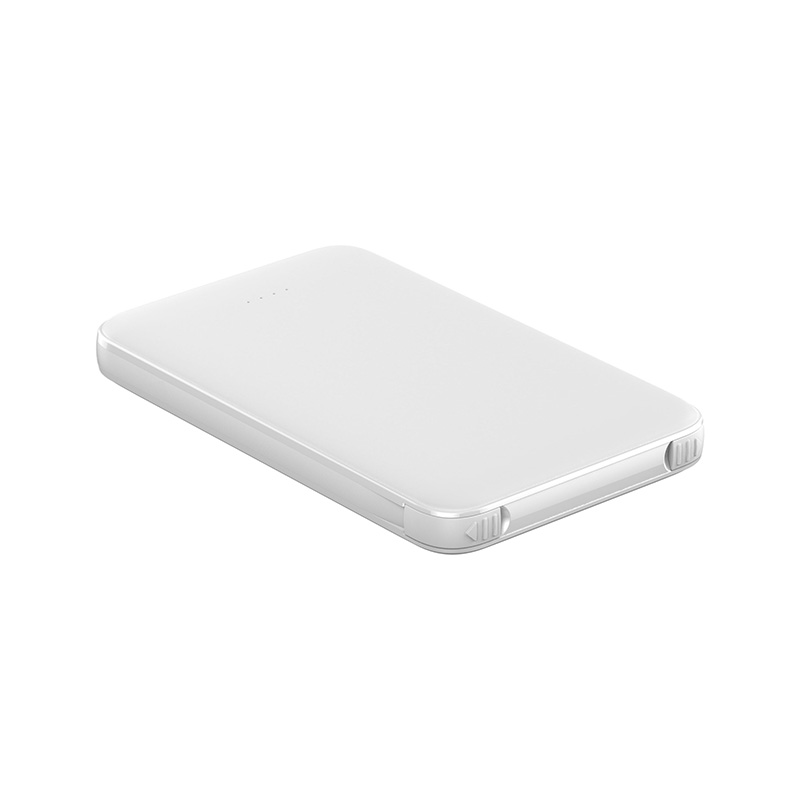 Ultra-thin alloy built-in cable portable charger