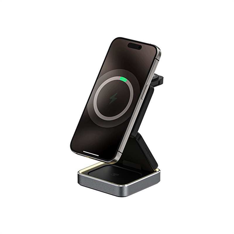 Smart 3 in 1 magnetic wireless charger with stand