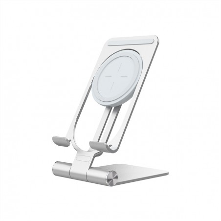 Adjustable folding angle wireless charger with stand