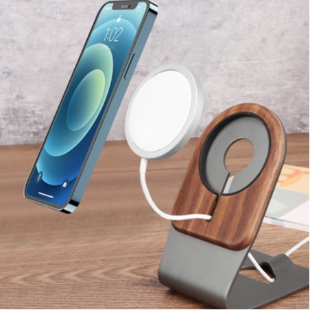 Desktop magnetic wireless charger with stand