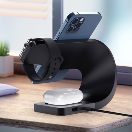 Twisted design wireless charger with stand